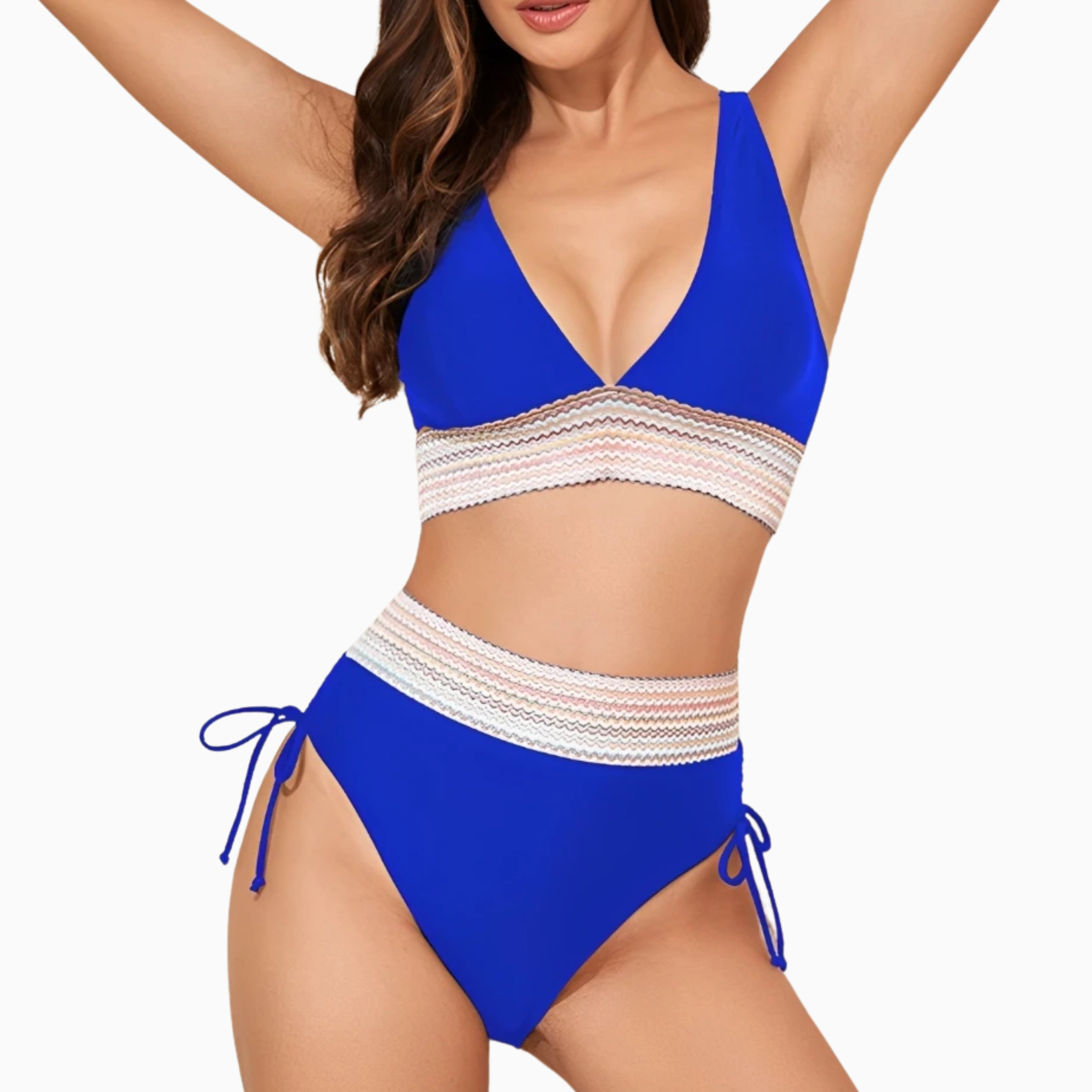 Upgrade Your Beach Look – Solid Color High Waist Bikini for Style and Comfort