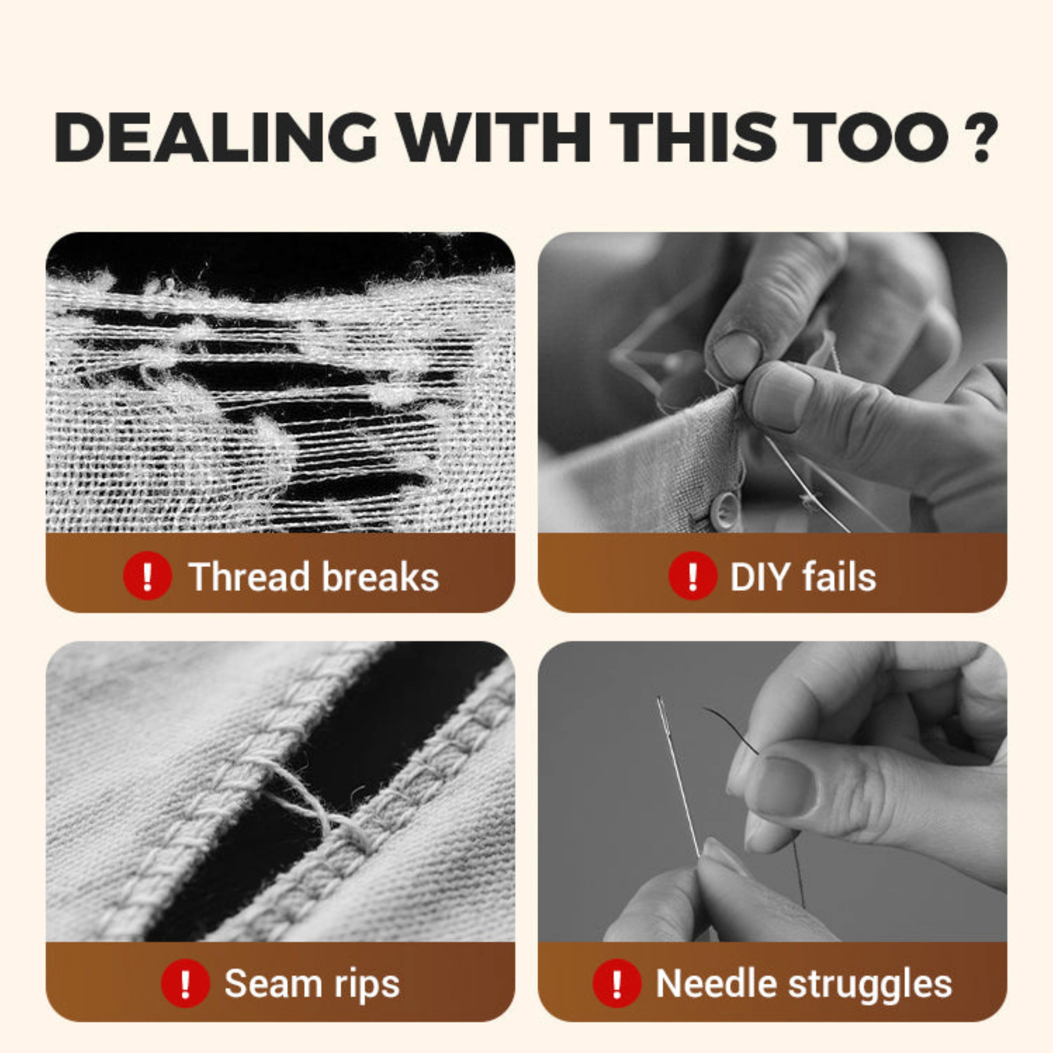 SewPro Essentials – All-in-One Sewing Kit with Large-Eye Needles for DIY & Repairs