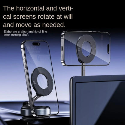 Vacuum Phone Holder – 360° Magnetic Car Mount with Suction Cup