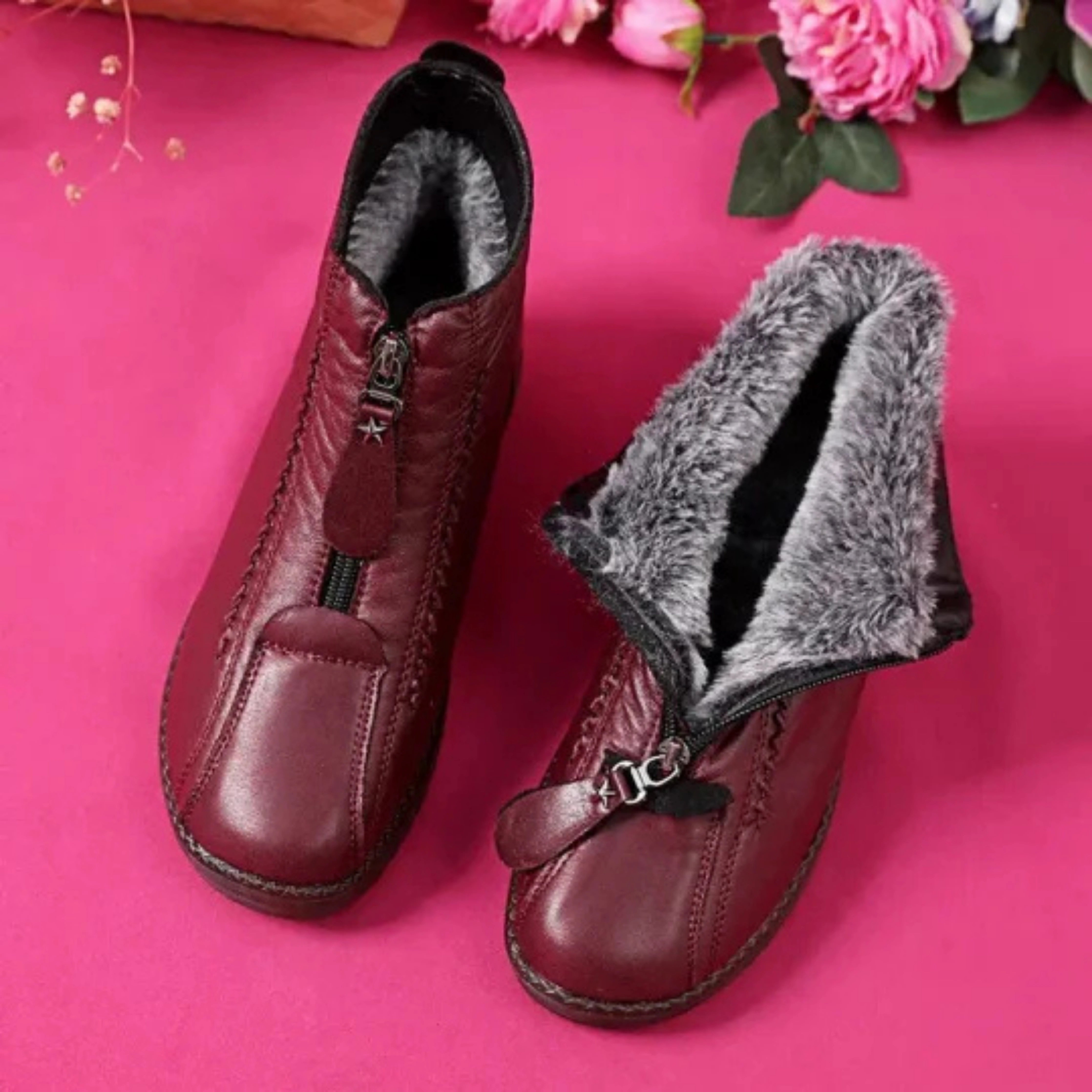 WinterNest™ – Ultra-Warm Padded Leather Winter Boots